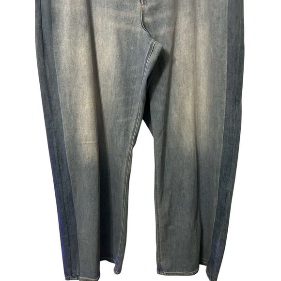 American Eagle Baggy Super High Rise Wide Leg Jeans Size 20 Denim Stretch Y2K - Picture 3 of 7